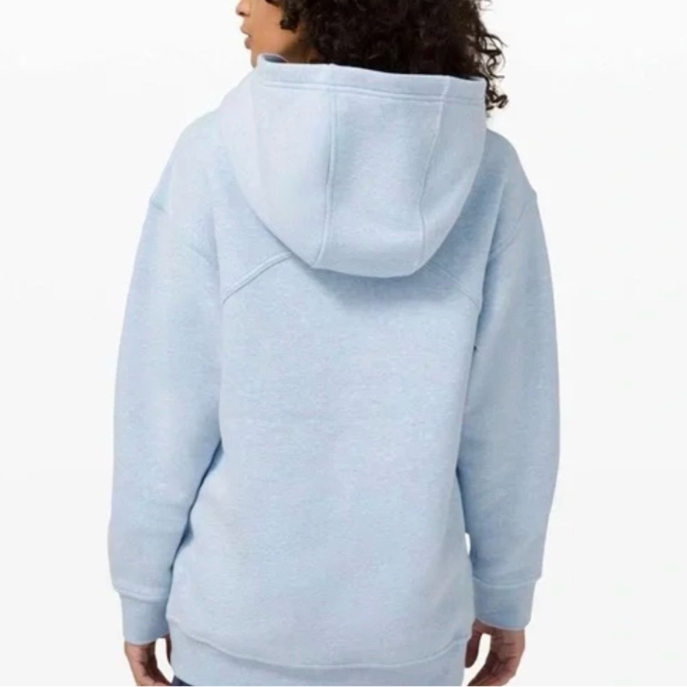 Lululemon x Barry's All Yours Hoodie Fleece Heathered Blue SZ 10